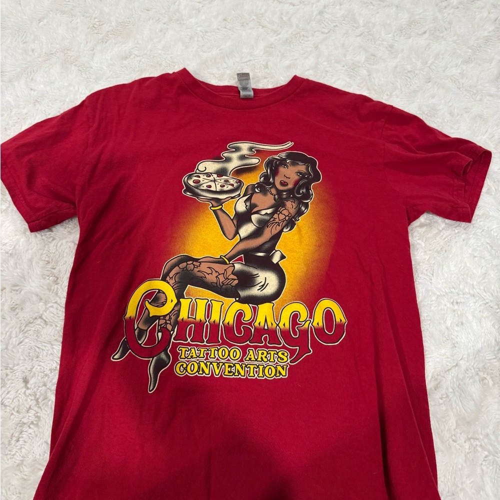 Red Chicago Tattoo Arts Convention T-Shirt